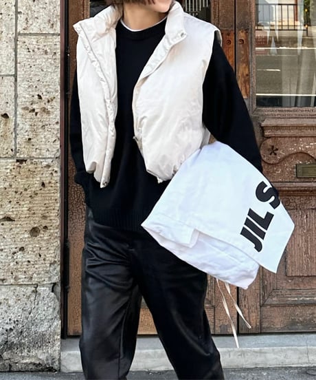 W name down vest （×FASHIRU）ecru