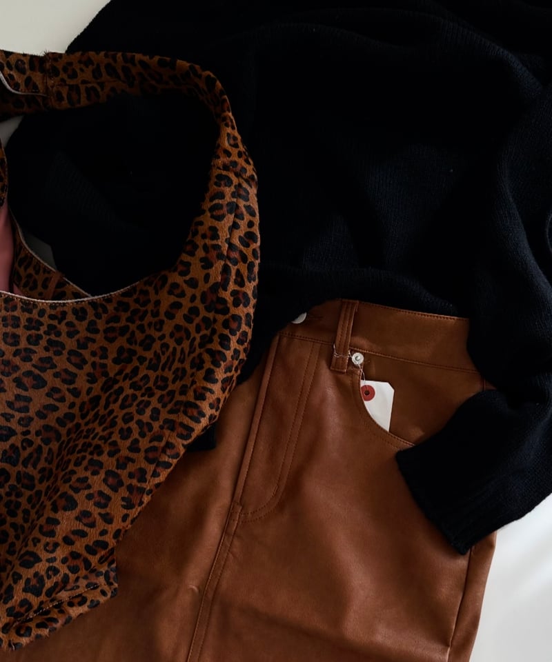 pre-order］leopard leather bag | ok.soon