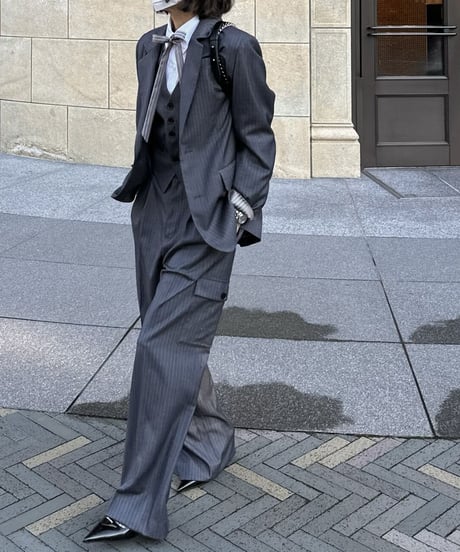 pinstripe tailored jacket