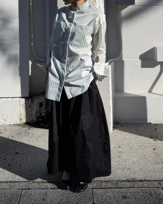 未使用 ok.soon オクスン crisp cotton skirt ブラック crisp cotton skirt | ok.soon