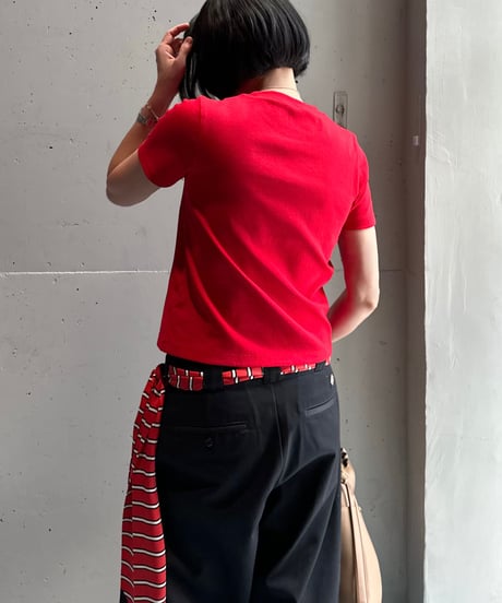 crew neck tshirt red