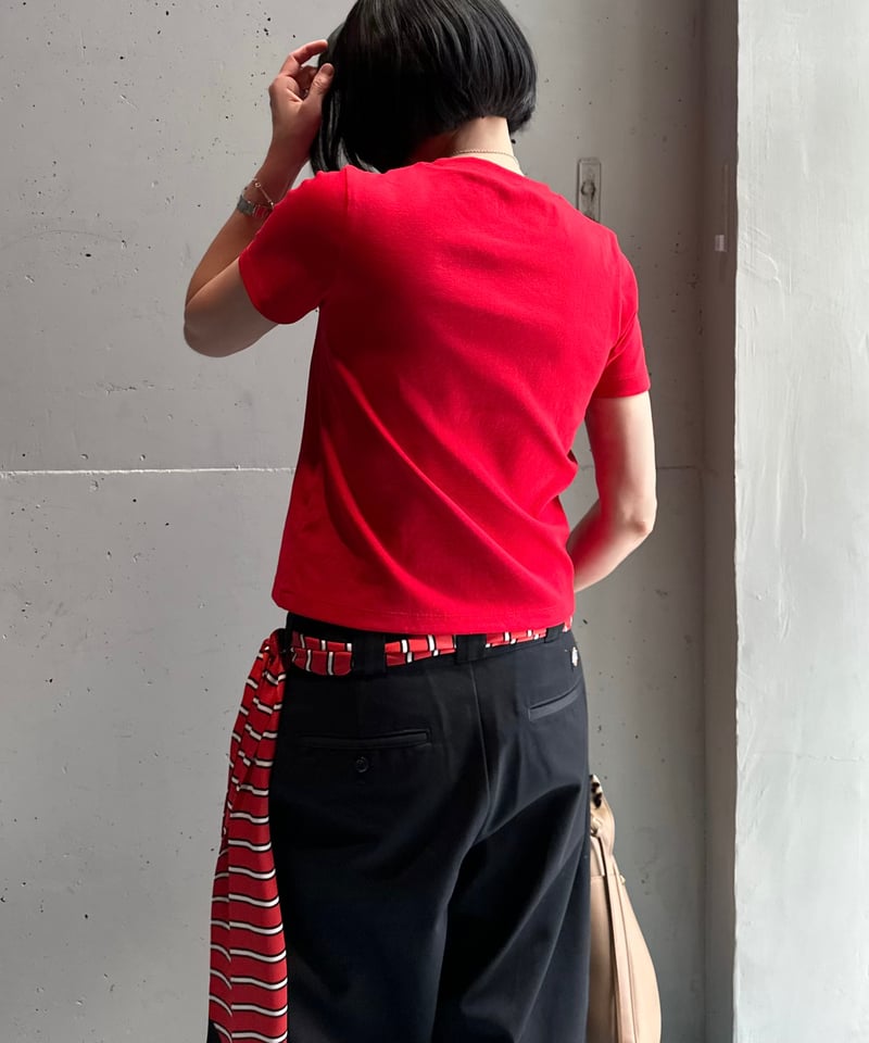 crew neck tshirt red | ok.soon