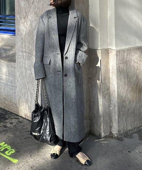 herringbone wool coat