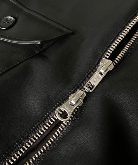fake leather blouson