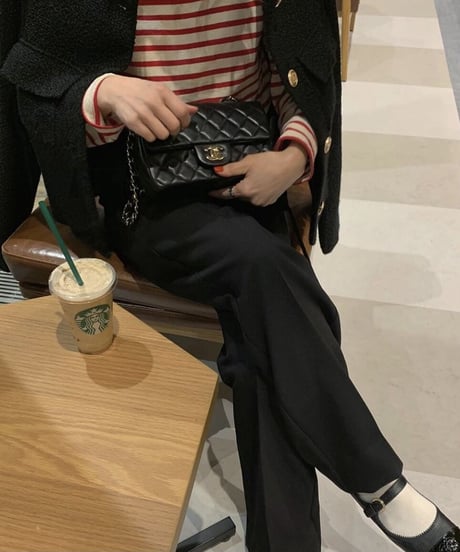 high-waist wool like slacks