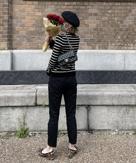 cotton slim pants (black)