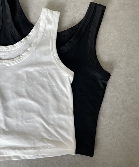 cropped tank (white/black)