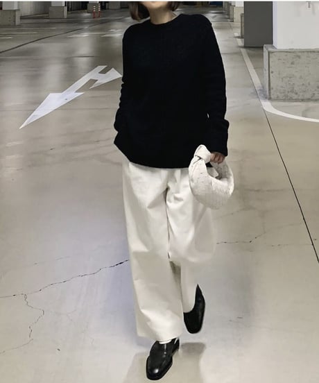 ワイドタックパンツ white(レギュラー,ロングレングス)