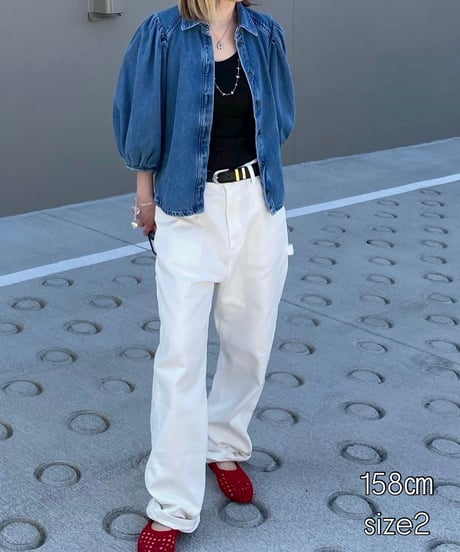 ok.soon×piccadilly cotton white painter pants
