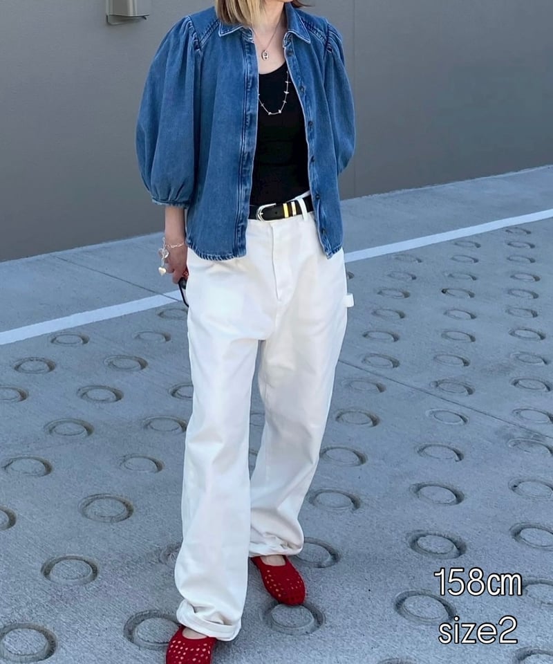 ok.soon×piccadilly cotton white painter pants |