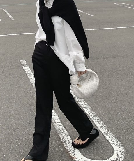 straight slacks (black)