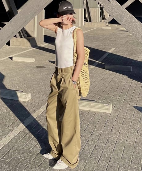 ok.soon×dickies wide chino pants(new beige)