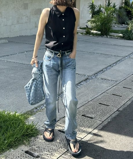 linen blend sleeveless shirt