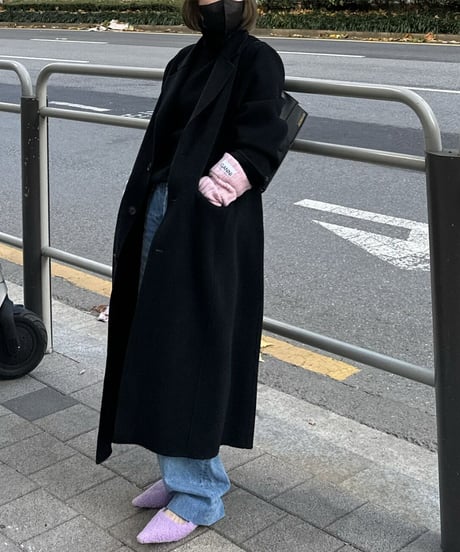gentleman wool coat(black)