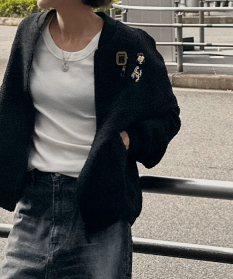 tweed blouson