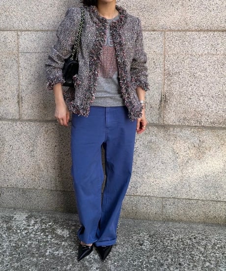 color tweed jacket