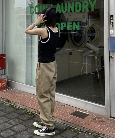 ok.soon×dickies  2tuck tapered chino pants