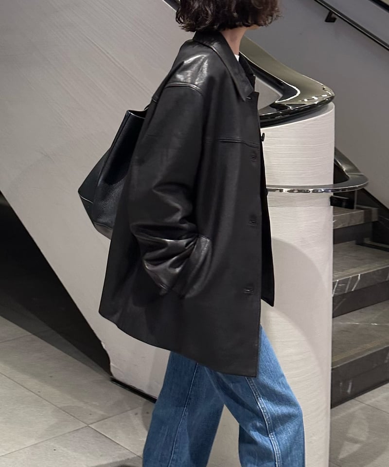 basic leather jacket | ok.soon