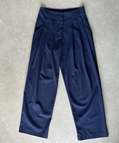 wide slacks navy