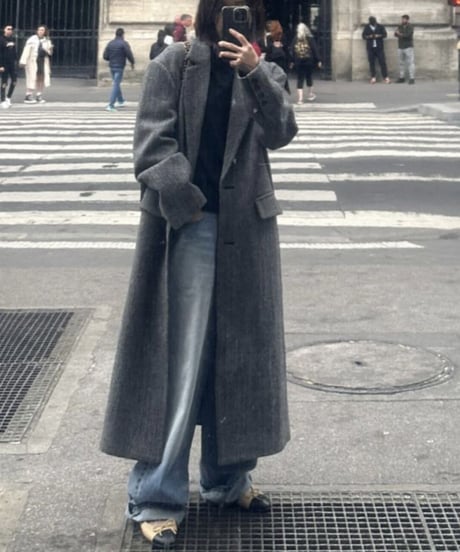 herringbone wool coat