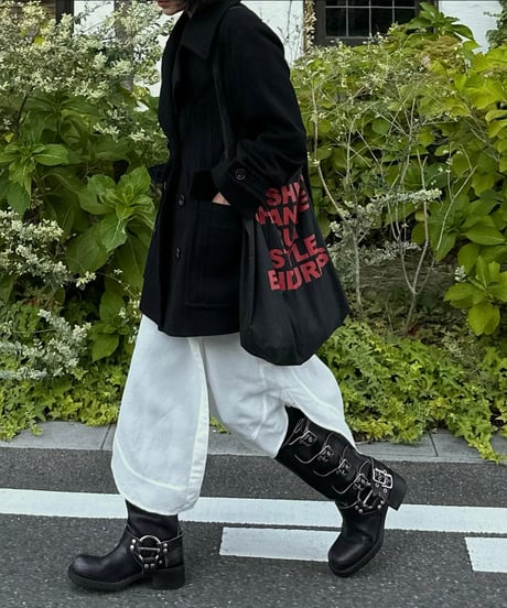pea coat black