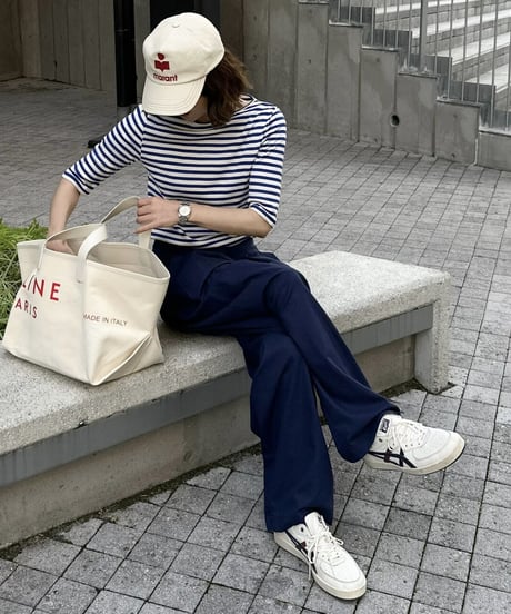 wide slacks navy