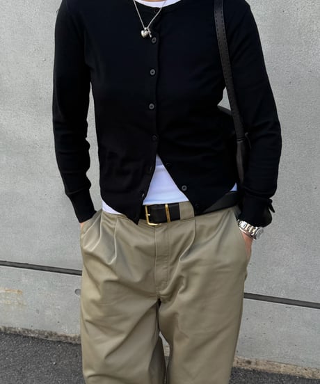 merino wool crew neck cardigan