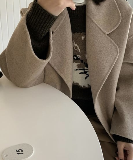 light melton coat(camel)