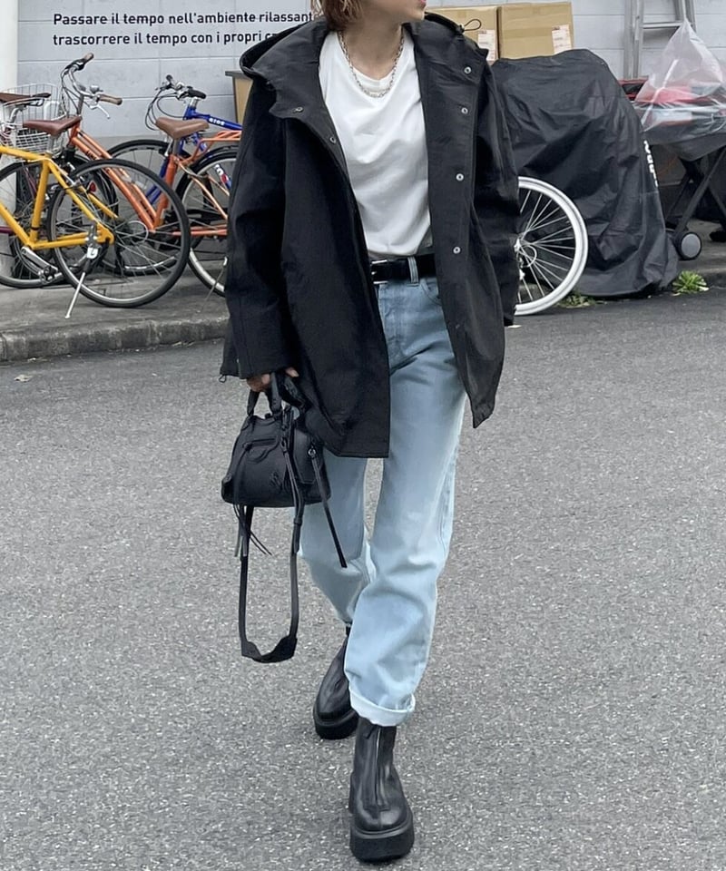 ok.soon hooded blouson オクスン フーデッドブルゾン hooded blouson(black/camel) | ok.soon