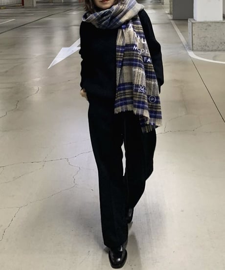 high-waist wool like slacks