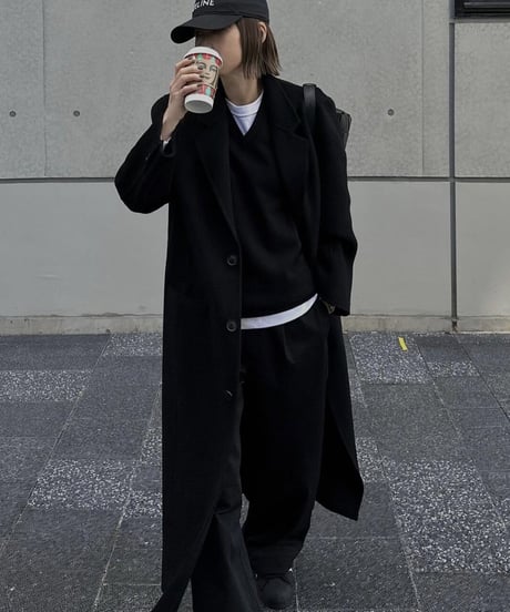 gentleman wool coat(black)