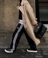 ［regular length］cotton trench coat (beige/black)