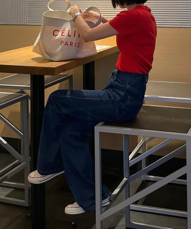 即購入OK】STONE クルーネックロンT サイズS レッド buy230499_2_col1