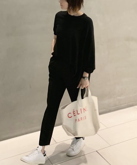 side slit slacks (black)