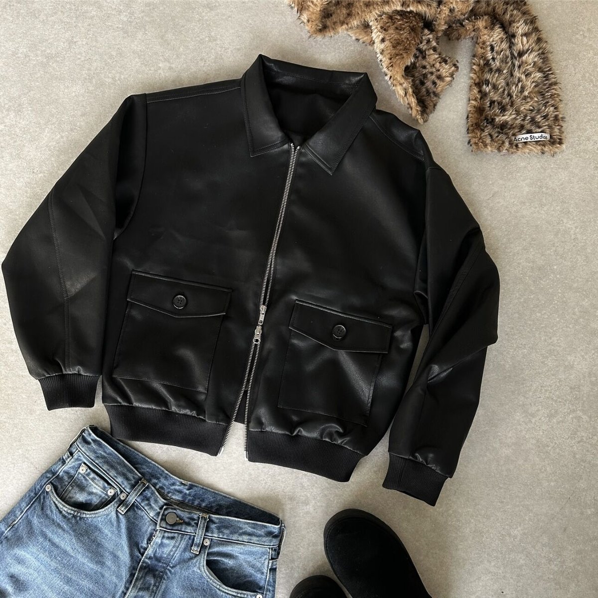 ジャケット・アウター ok.soon faux leather half coat ok.soon faux leather half coat 新品未使用 - メルカリ