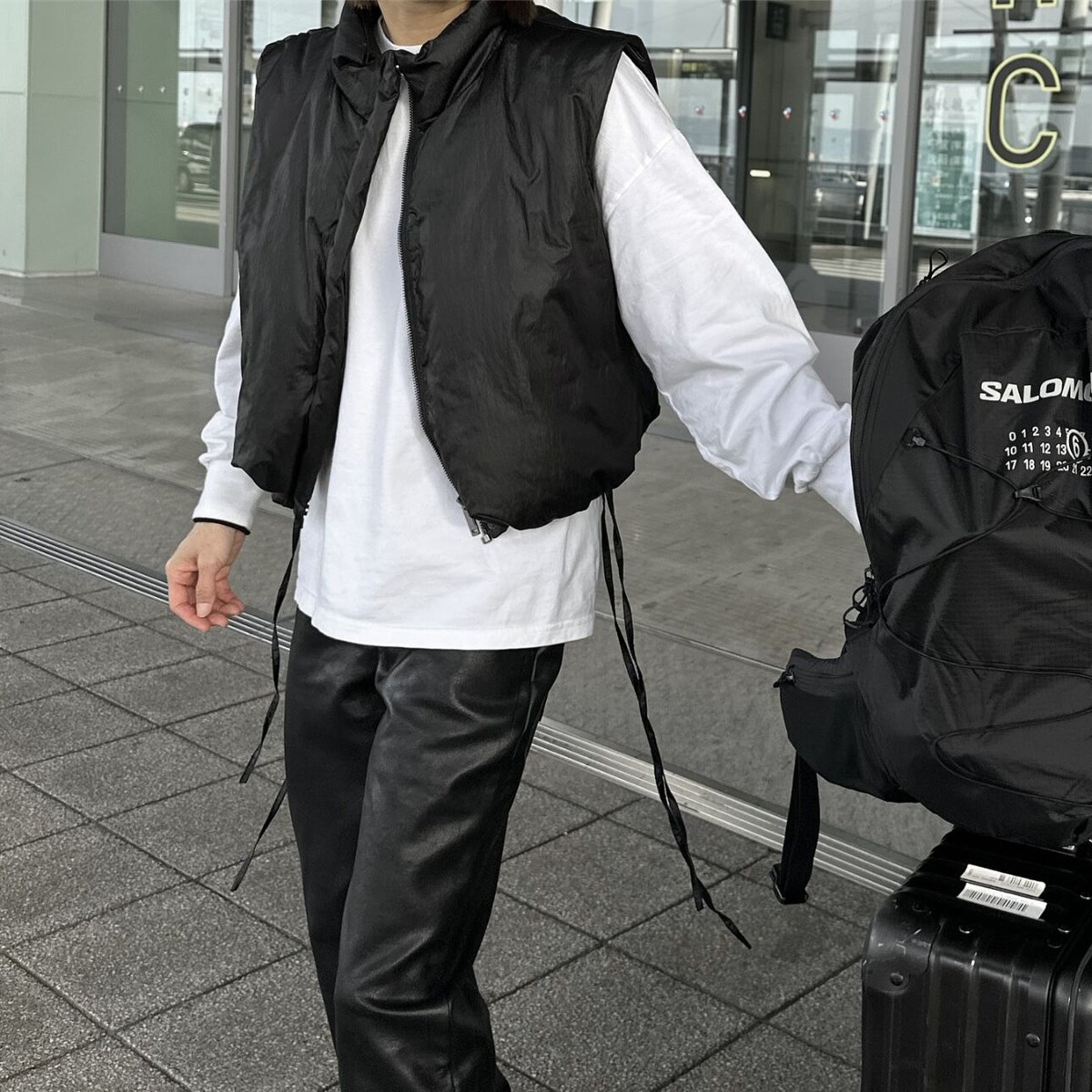 W name down vest black | ok.soon