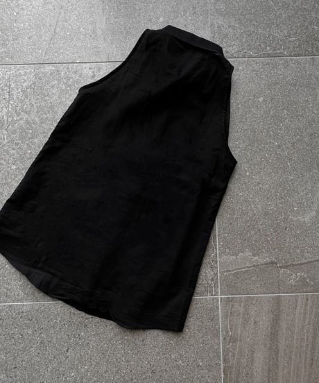 linen blend sleeveless shirt