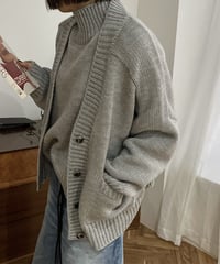 knit cardigan(gray/black)