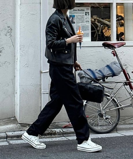 ok.soon×dickies 2tuck tapered chino pants (black)