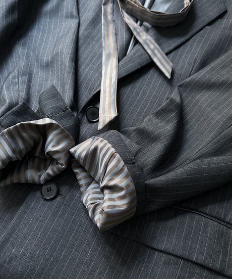 pinstripe tailored jacket