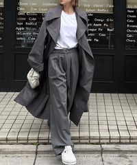 cotton nylon over coat gray