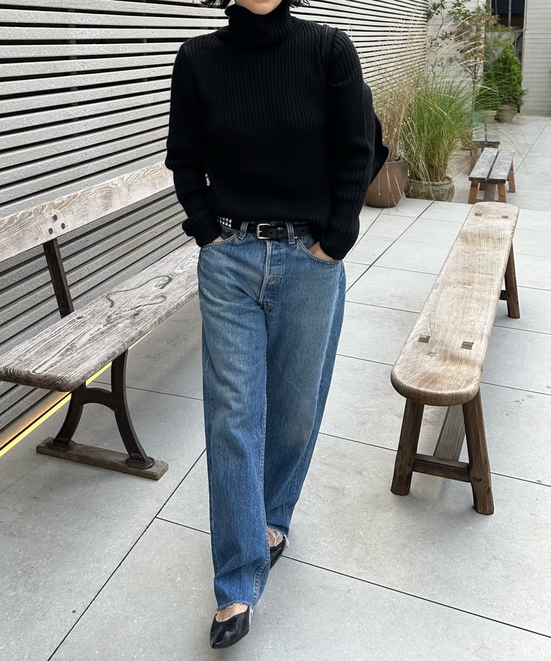 ok.soon （オクスン）turtle neck rib knit　サイズ２ turtle neck rib knit | ok.soon