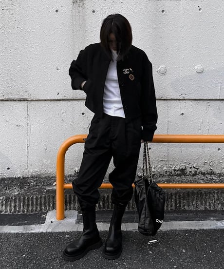ok.soon×dickies 2tuck tapered chino pants (black)