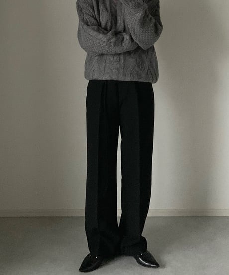 high-waist wool like slacks