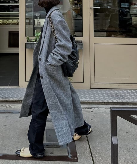 herringbone wool coat