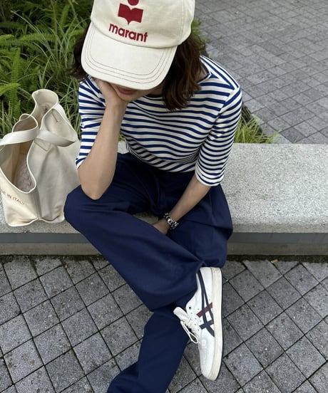 wide slacks navy
