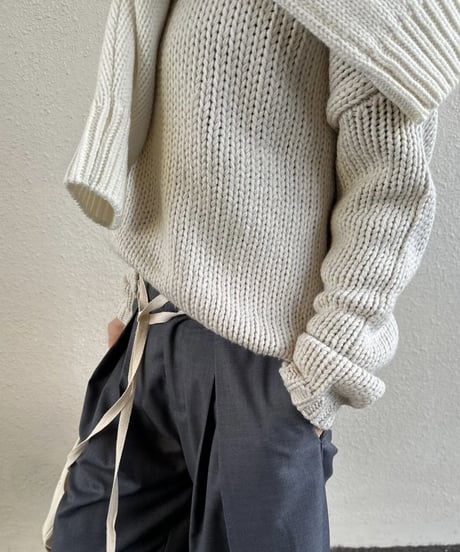inbox pleats slacks gray