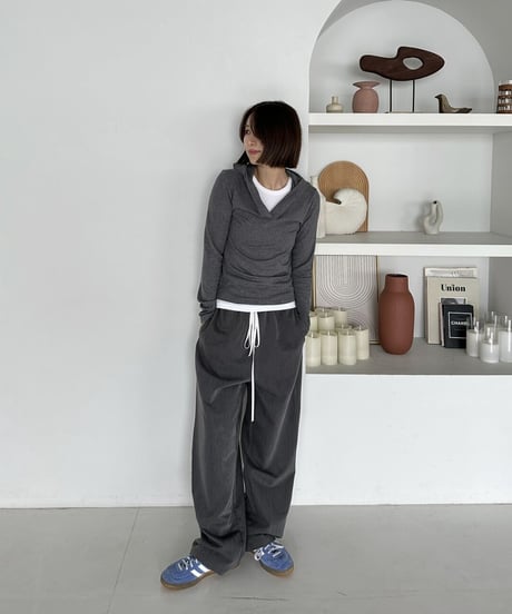 open collar hoodie tops