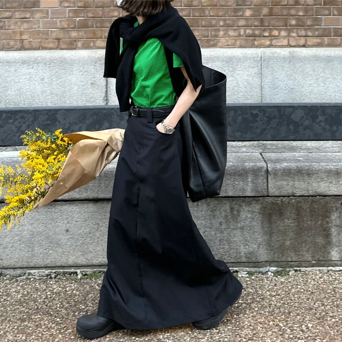 maxi skirt black | ok.soon