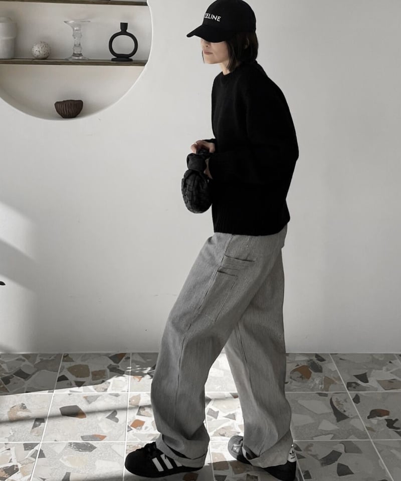 crew neck knit(black/gray) | ok.soon crew neck knit(black/gray) | ok.soon